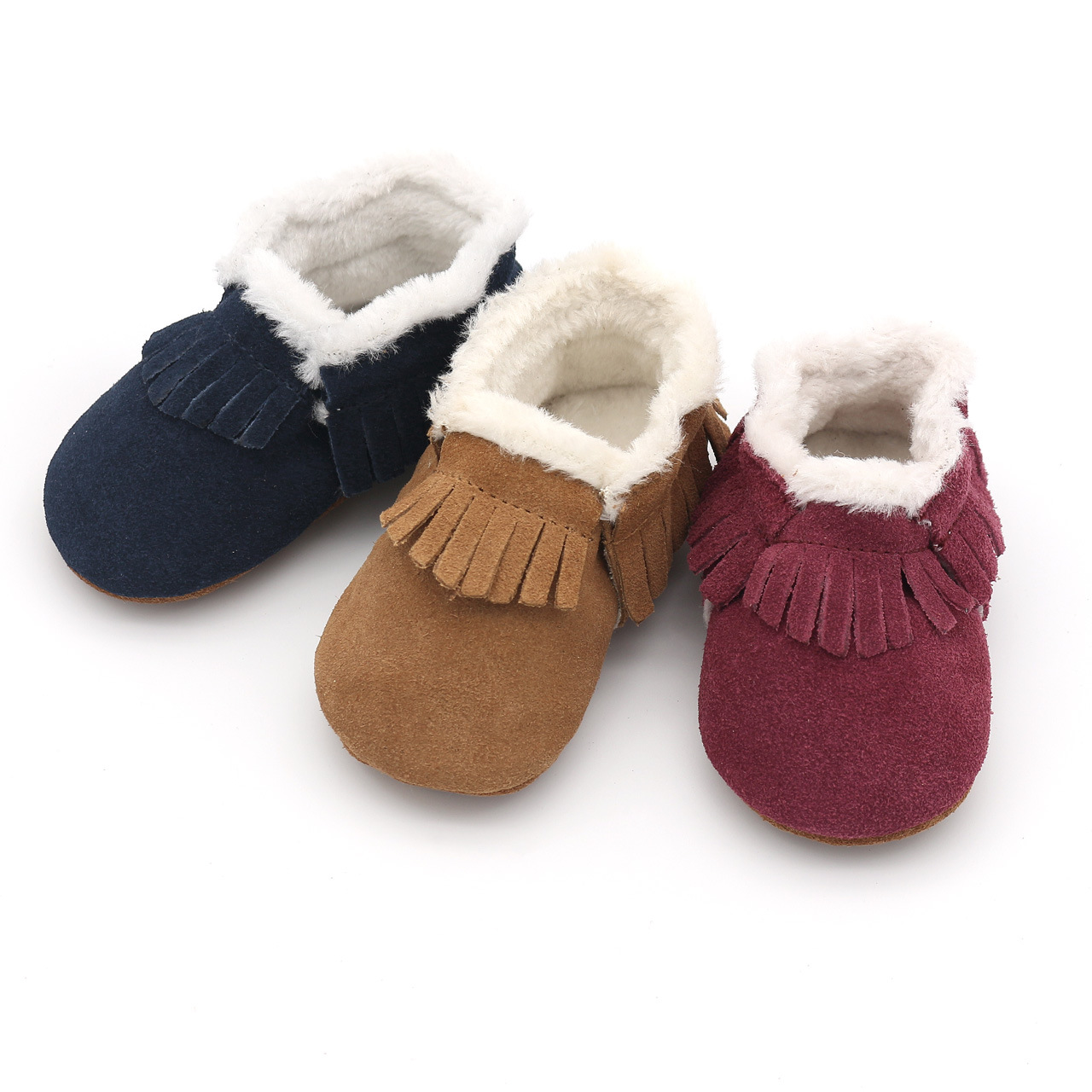 Kids First Education - Chaussures d'hiver en cuir pour bébé,