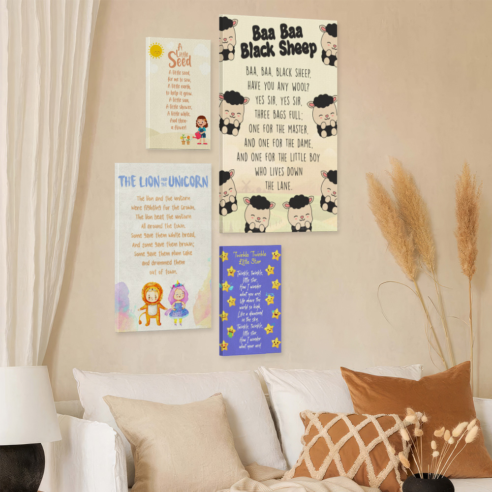 Affiche sur toile avec chanson - Kids Education Rhymes avis et prix