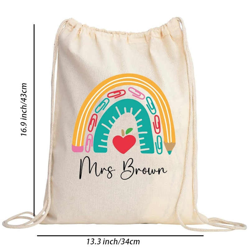 Sac à dos d'école en toile ave - Kids Education Name avis et prix