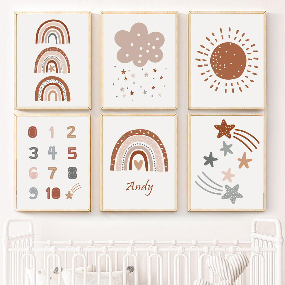 Affiche bohème pour chambre d' - Kids Education Name avis et prix